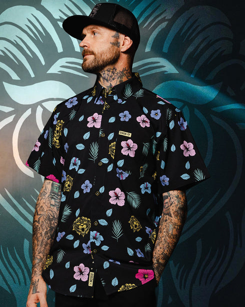 MISS MAY I PARTY SHIRT SHORT SLEEVE BUTTON UP - MENS